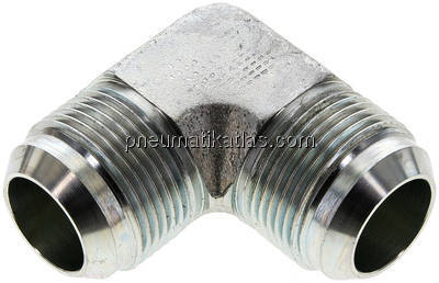 90°-Winkel,UN 1-5/16"-12 AG (JIC), Stahl verzinkt