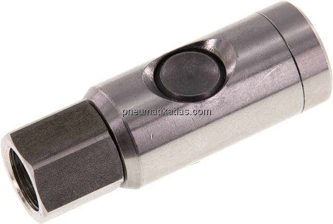 Sicherheits-Druckknopfkupplung (NW7,2), G 3/8" IG, Edelstahl