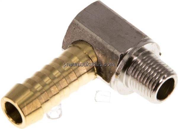 Winkel-Gewindetülle R 1/8"-9 (3/8")mm, Messing