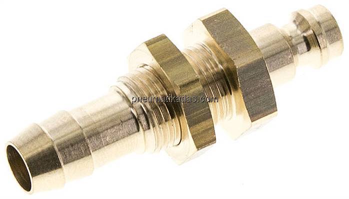 Schott-Kupplungsstecker (NW5) 9 (3/8")mm Schlauch, Messing