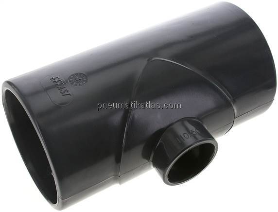 Klebemuffen-T-Stück, reduziert, PVC-U, 110x50x110mm