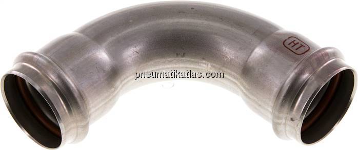 Pressfitting, 90° Bogen, 35mm innen, 1.4404