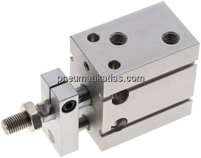 Direktmontagezylinder, Kolben 32mm,Hub 10mm, verdrehgesicherte Kolbenstange