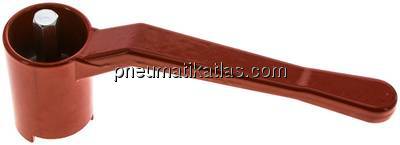 Kombigriff-rot, Größe 6, Lang (Aluminium lackiert, 60 - 68 - 74 - 78 - 82 - 88 -