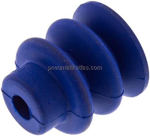 Balgsauger, 2,5-fach, Ø 30x13mm, PUR (50A), blau