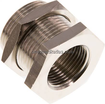 Schottverschraubung G 3/4"-M 34x2, Messing vernickelt