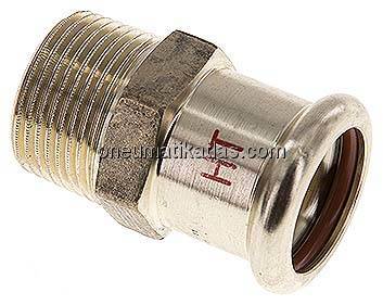 Pressfitting, Übergangsnippel 22mm innen / R 3/4" AG