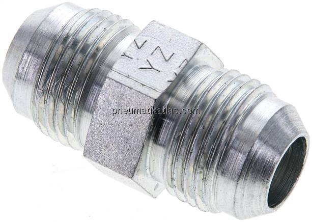 Doppelnippel UNF 7/8"-14(JIC)-UNF 7/8"-14(JIC), Stahl verzinkt