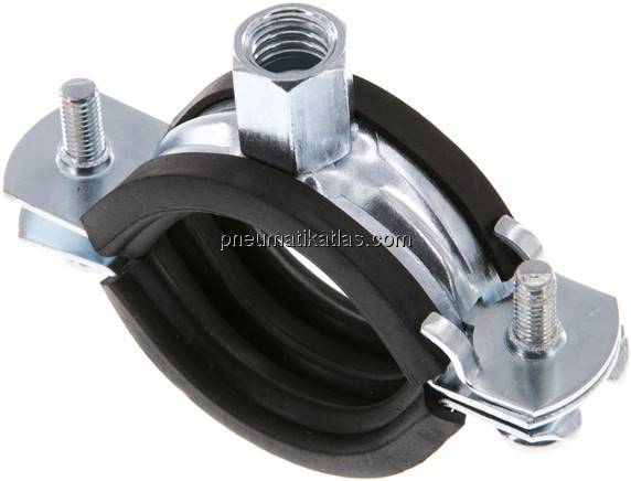 Rohrschelle 32 - 37mm,Stahl verzinkt mit Einlage, FISCHER