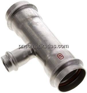 Pressfitting, T-Stück, 42x22mm innen, 1.4404