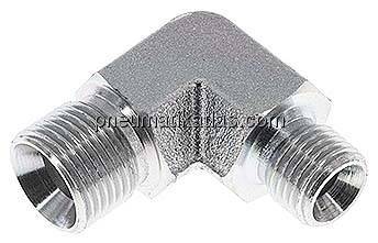 90°-Winkel, 60°Konus G 3/8"-G 1/4" (AG), Stahl verzinkt