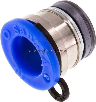 Einpresspatrone 10mm Steckanschluss, Messing vernickelt