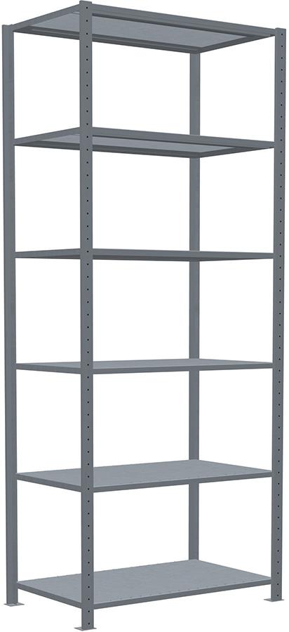 Steckregal B1000xT600xH2500 mm Grundfeld 6 Böden vzk Fachlast 330kg