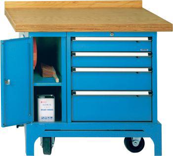 Mob.Werkbank FMW100/U m.Kabelaufroller RAL5012 LOKOMA