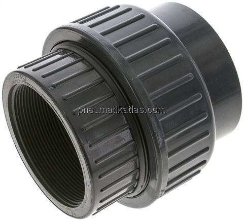 Gewindeverschraubung, PVC-U/ FKM, Rp 3" IG