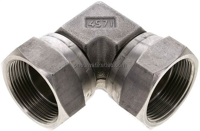 90°-Winkelverschraubung,60°Konus G 1-1/2" (IG), V4A