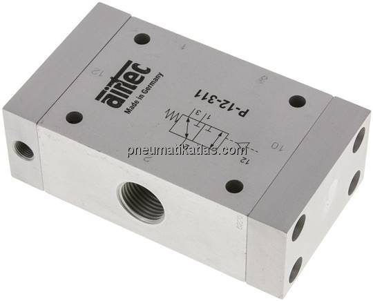 3/2-Wege Pneumatikventil, G 1/2", Feder (NC/NO), Standard