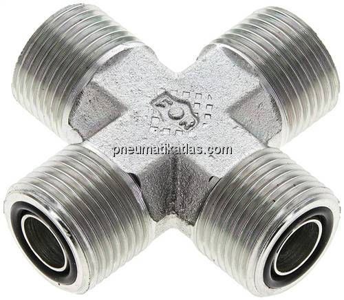 ORFS-Kreuz-Verschraubung UN 13/16"-16(AG)