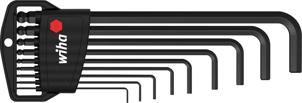 Winkelschraubendreher- Satz im Handhalter 9-teilig 1,5-10mm schwarzmit Kugelkopf Wiha