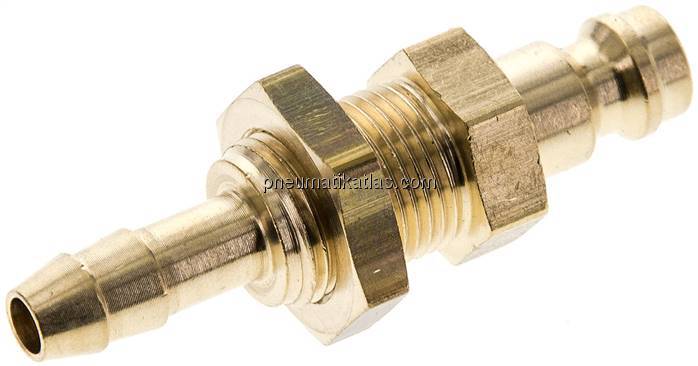 Schott-Kupplungsstecker (NW5) 6 (1/4")mm Schlauch, Messing