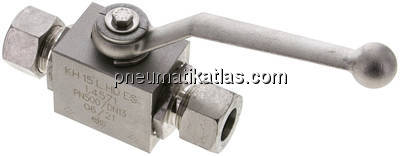 Hochdruck-Kugelhahn, Edelstahl, 15 L (M22x1,5), -0,999 bis 315bar