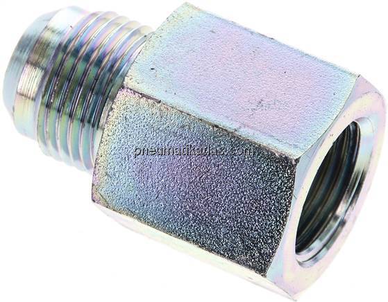 Reduziernippel UNF 7/8"-14(JIC-AG)-G 1/2"(IG), Stahl verzinkt