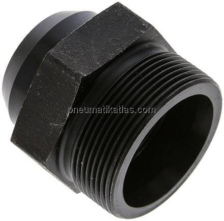 Gerade Anschweißverschraubung 38 S (M52x2), ohne Mutter & Schneidring, Stahl pho