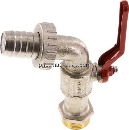 Messing-Kugelauslaufhahn G 1"-25 (1")mm, -0,9 bis 12bar