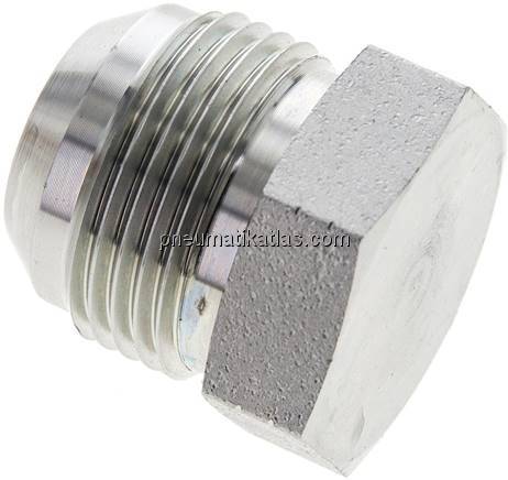 HD-Verschlussstopfen UN 1-3/16"-12(JIC), Stahl verzinkt