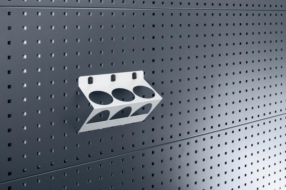 Rundhalter schräg 3-fach B 225 mm bis max.D 68 mm für Lochplatten bott