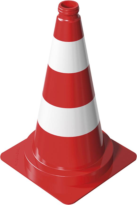 Leitkegel rot/weiß 500mm Schake
