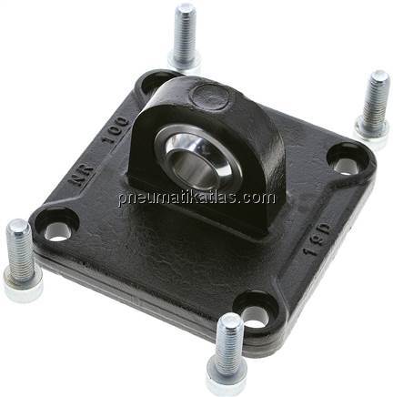 ISO15552-Laschenschwenkbefestigung (sphär) 100mm Stahl brüniert