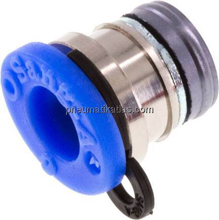 Einpresspatrone 6mm Steckanschluss, Messing vernickelt