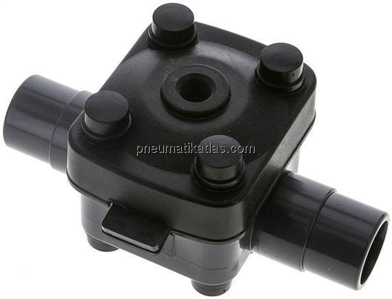 PVC-Membranventil (NO) PVC / FKM, 32mm Klebestutzen