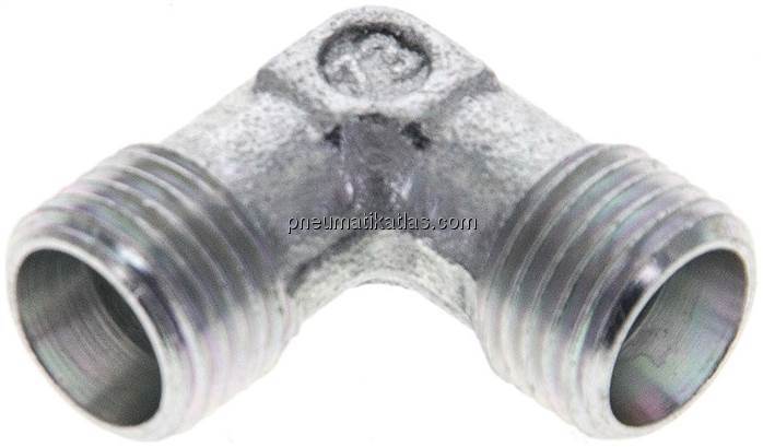 Winkel-Schneidringverschraubung 6 LL (M10x1), ohne Mutter & Schneidring, Stahl v