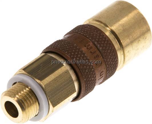 Kupplungsdose (NW5) G 1/8"(AG), braun, Dreieck 9,5 mm