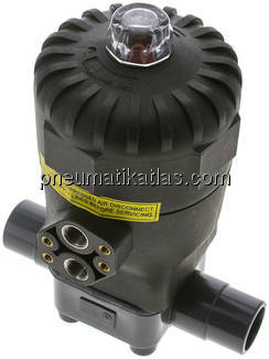 PVC-Membranventil (NC) PVC / EPDM, 32mm Klebestutzen