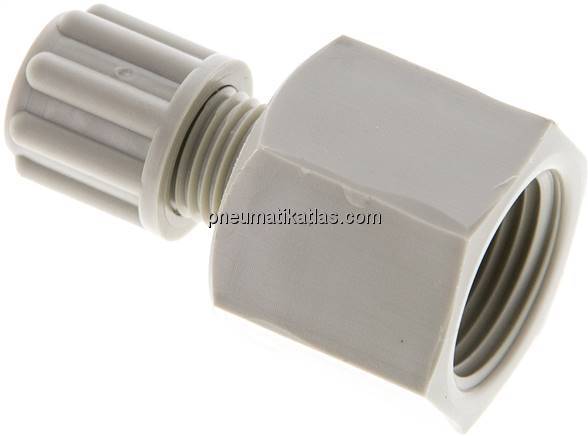 Aufschraub-Verschraubung G 3/8"-6x4mm, Polypropylen