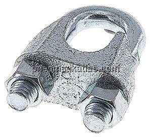 Drahtseilklemme f. 19,0mm Seil, M 12, B=32, Stahl verzinkt