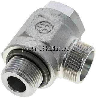 Winkel-Schwenkverschraubung G 1"-25 S (M36x2), ohne Mutter & Schneidring, Stahl 