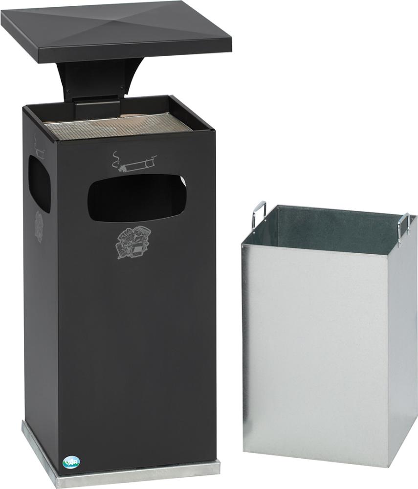 Kombi-Ascher grau 3fach 38l incl. Inneneimer VAR