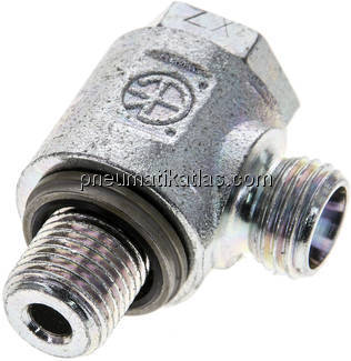 Winkel-Schwenkverschraubung G 1/4"-8 L (M14x1,5), ohne Mutter & Schneidring, Sta