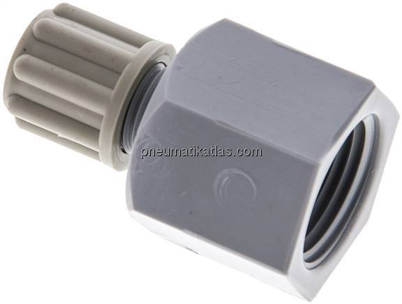 Aufschraub-Verschraubung G 3/8"-6x4mm, PA