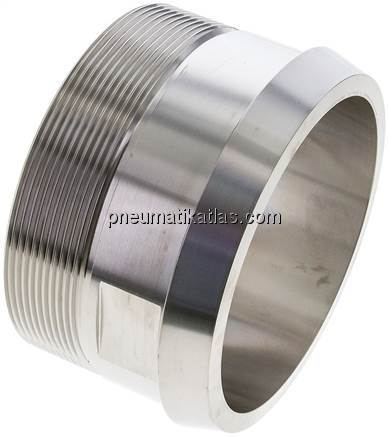 Kegelstutzen (Milchgewinde) 121mm Kegel-G 4", 1.4404