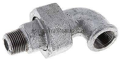 Winkel-Verschraubung konisch dichtend Rp/R 3/8"(IG/AG)