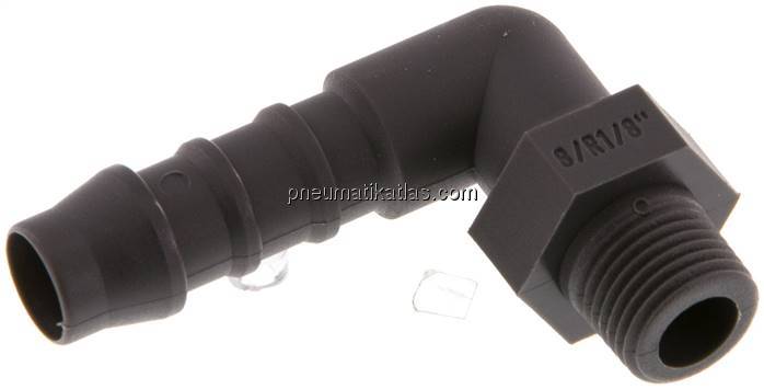 Winkel-Gewindetülle R 1/8"-8 (5/16")mm, PA 6