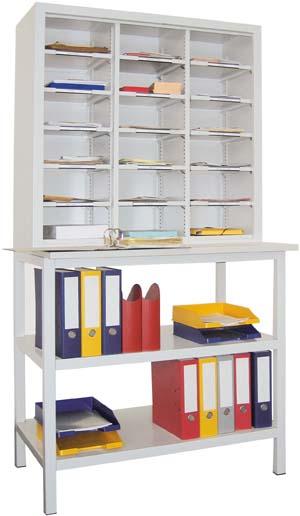 Sortierschrank mit Tisch RAL 7035