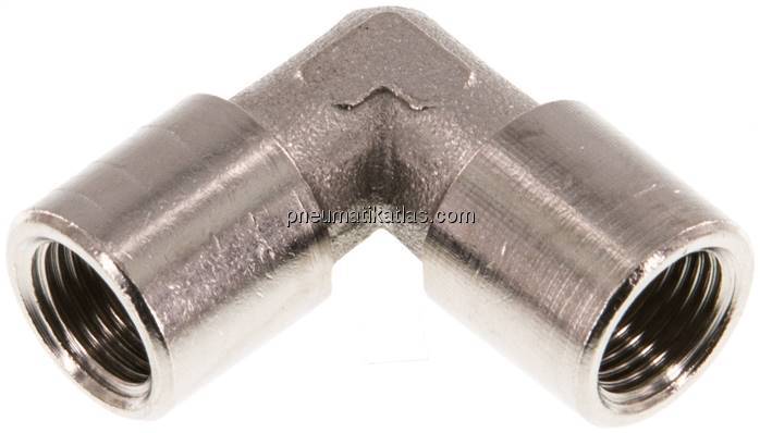 90°-Winkel G 1/8" (IG), Messing vernickelt