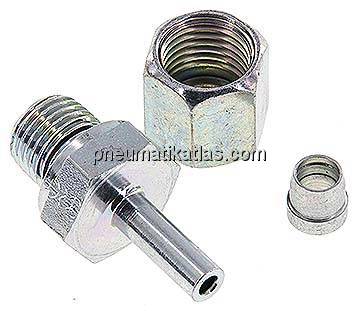 Einstellb. Schneidringverschr. G 1/4"-6 S, Stahl verzinkt