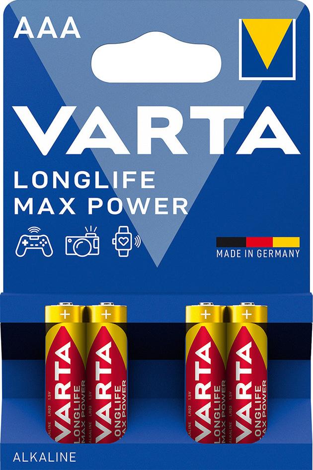 Batterie LONGLIFE VARTA Max Power AAA 4er Blister